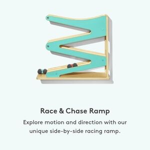 Lovevery Race & Chase Ramp And Cars From The Adventurer Play Kit 16-18+ Months